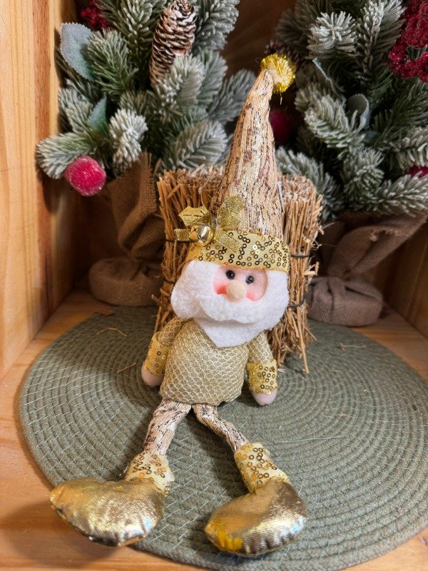 Producto - Papá Noel Dorado piernas largas (Efectivo: 11.120)