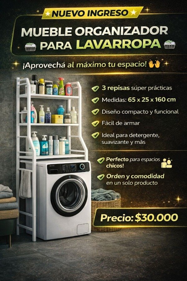 Producto - Mueble organizador para lavarropas