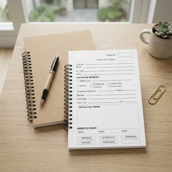 Producto - Cuaderno De Pedidos Emprendedor ( hasta 100 / 1 por carilla) - 0