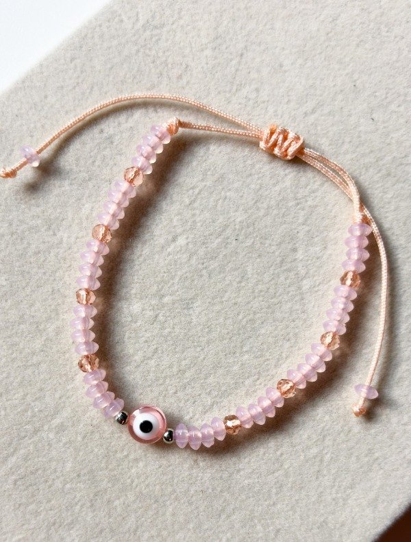 Producto - PULSERA OJO TURCO ROSA CON DETALLES