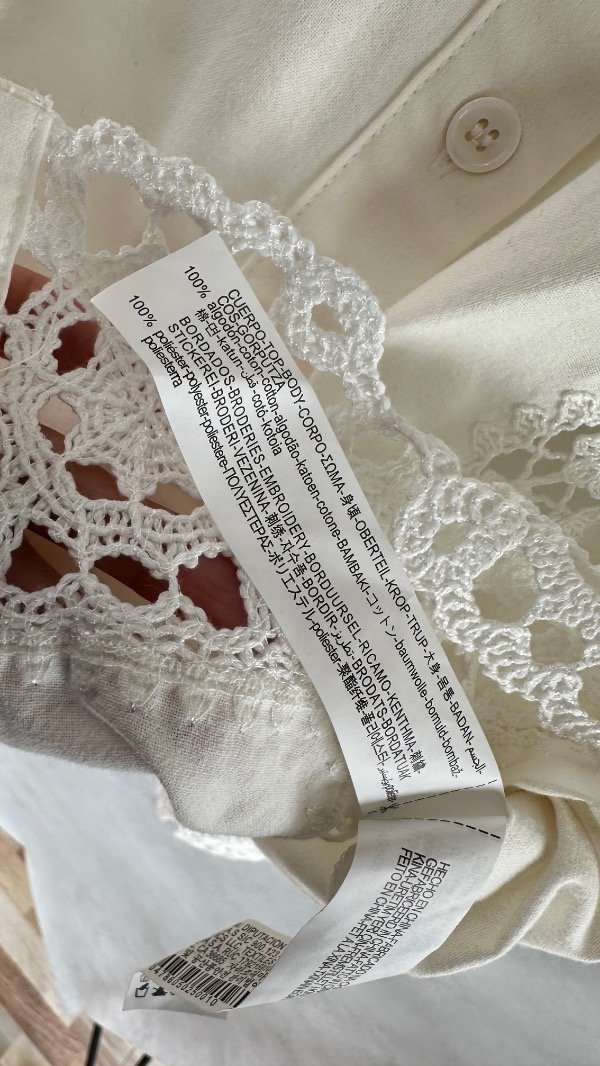 Producto - Camisa combinada crochet Zara - 11
