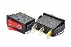 Producto - Llave Tecla 3P Roja Con Luz On-Off 16A