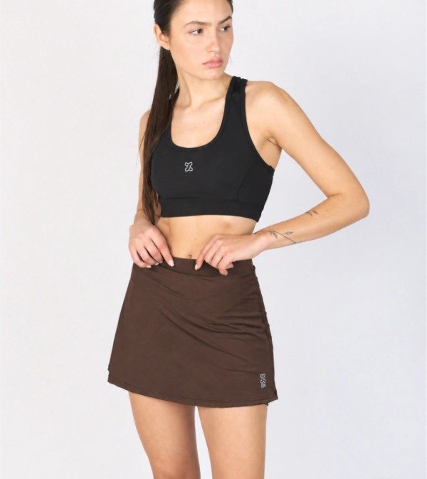 Producto - Pollera con calza Chocolate - 3