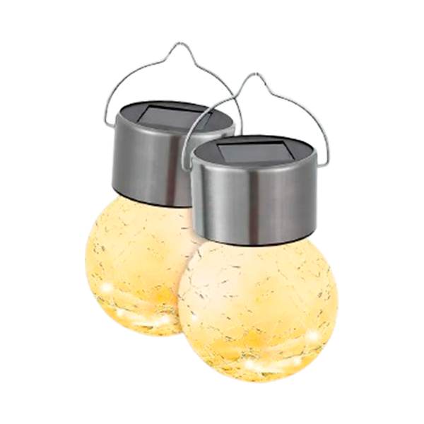 Producto - Lampara Solar Calida Globo Led Colgante Exterior 9x5.5x5.5 cm POR UNIDAD