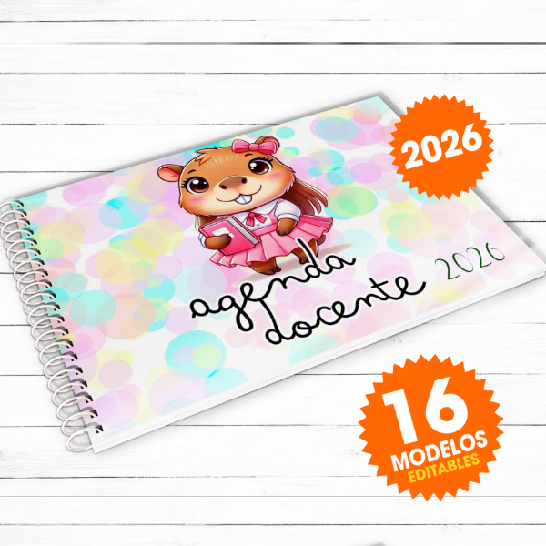 Producto - Agenda Docente 2026 - 16 Modelos Imprimibles Editables + Muestras