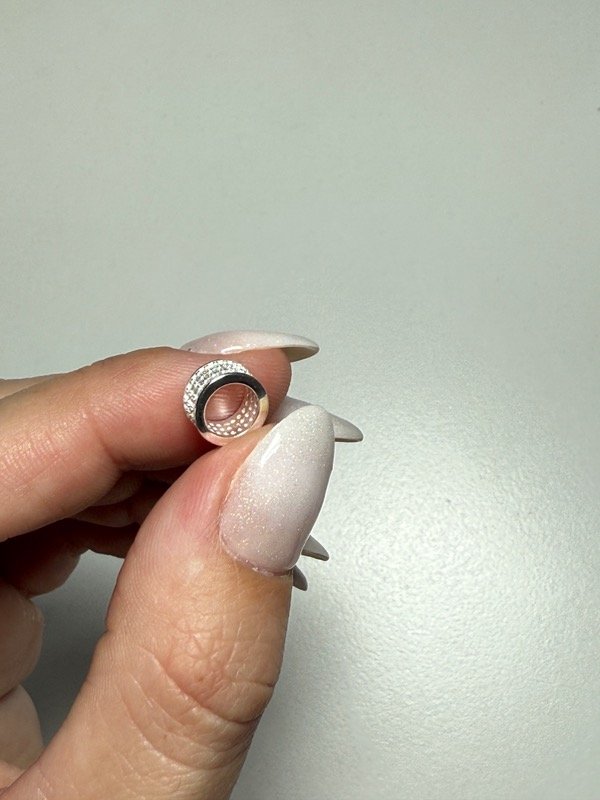 Producto - Dije para Pandora Circular con dijes piedras blancas - 2