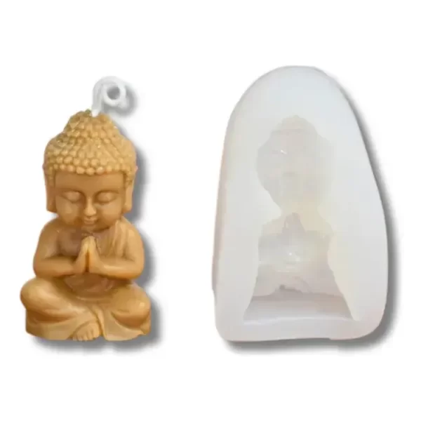 Producto - Molde Silicona Buda Meditando Para Vela Resina Yeso Color Transparente