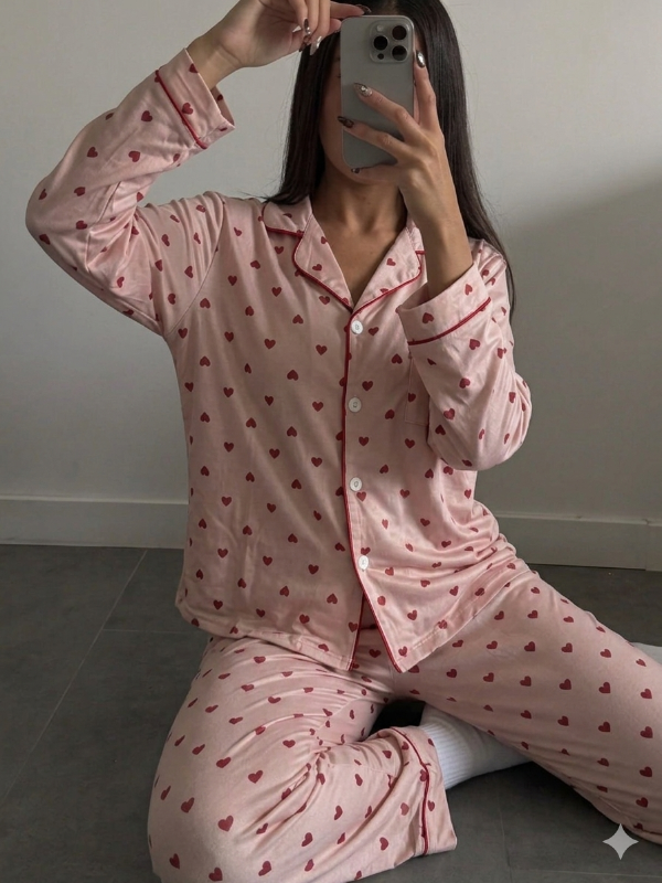 Producto - Pijama camisero estampado (Talle único 36/38/40/42)
