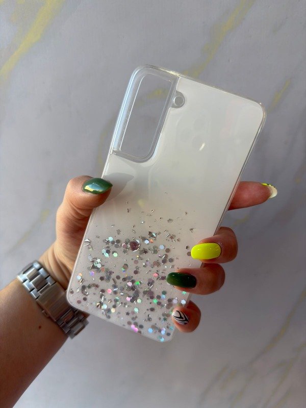 Producto - Tpu degrade de brillos blanco