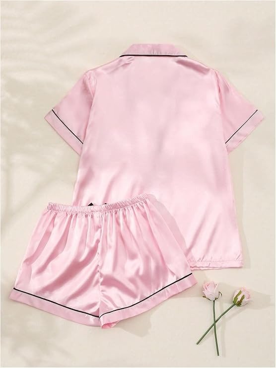 Producto - Conjunto de pijama de 2 piezas Pink Saten - 2