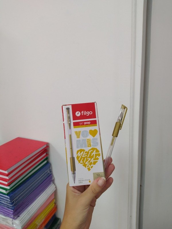 Producto - Birome gel metalizada oro