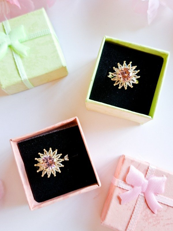 Producto - Anillo Margarita rosa (giratorio)