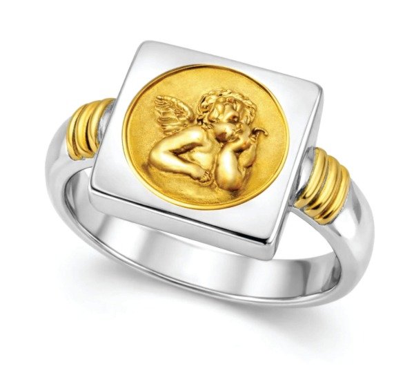 Producto - Anillo Sello Plata y Oro (Cod. A-103)