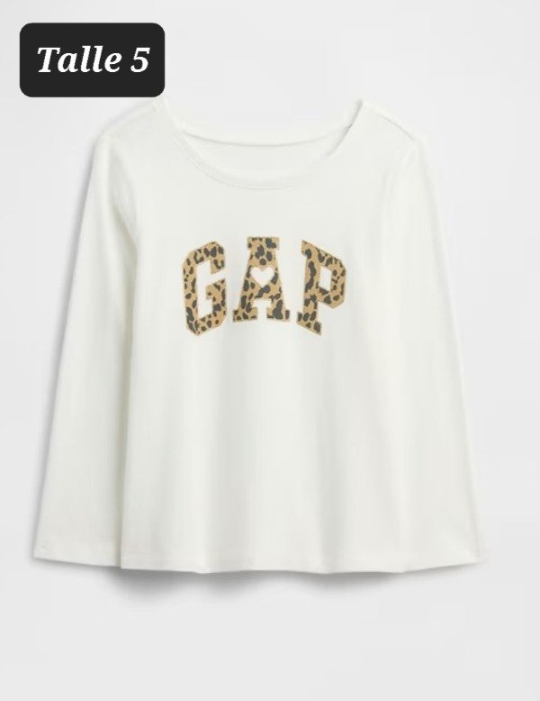 Remera manga larga gap talle 5 logo print