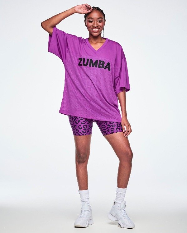 Producto - Ultrabright Oversized Mesh Sports Jersey - Purple Power - 3