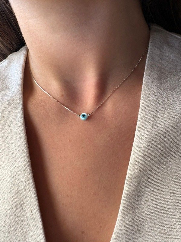 Producto - Collar ojo protector circulo - Plata 925