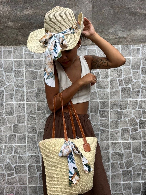 Producto - SET BOLSO PLAYERO + CAPELINA