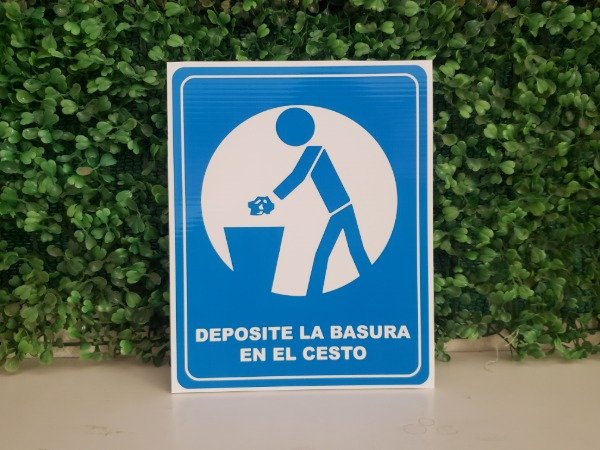 Producto - CARTEL CESTO DE BASURA