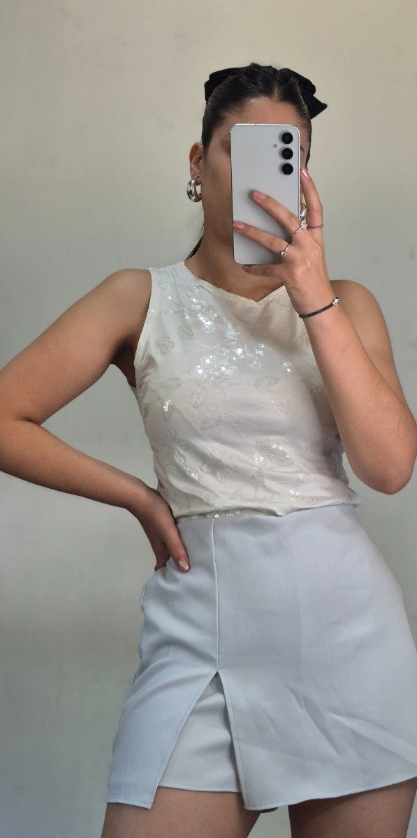 Producto - Short pollera Bali celeste bebe