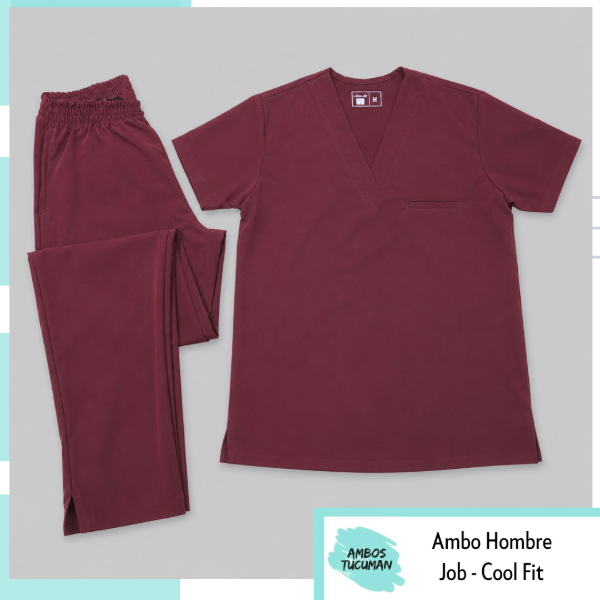 Producto - Ambo Job Hombre Bordo Liso