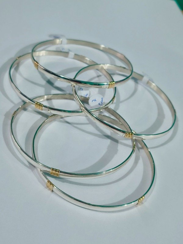 Producto - Esclavas lisas de Plata y oro