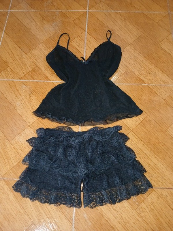 Producto - Conjunto lencería negro black romántico