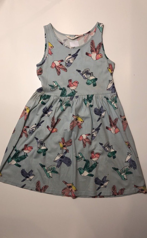 Producto - Vestido celeste con pajaros HyM 8 a 10 años (con detalle) - 1