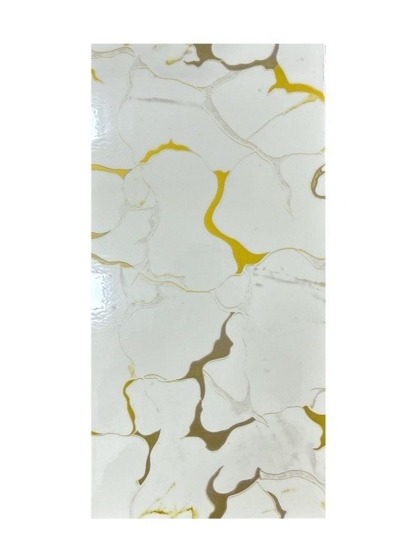 Producto - Placa Simil Marmol Autoadhesiva BLANCO/DORADO 30x60cm