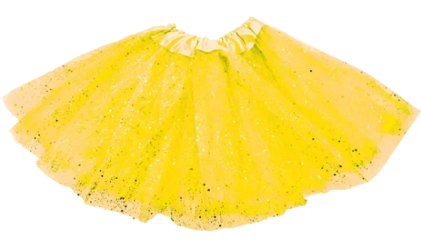 Producto - Tutu 3 capas con Brillos 30 cm Amarillo