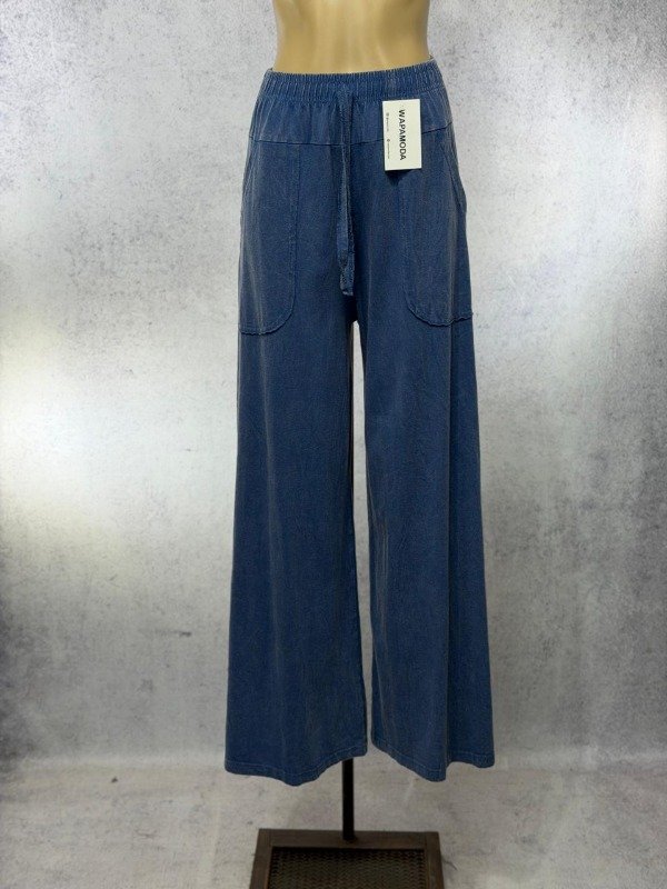 Producto - MAXI PALAZO BATIK AZUL ALGODON RUSTICO - 0
