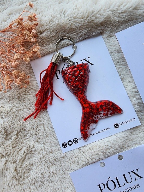 Producto - Cola sirena - Glitter rojo holo