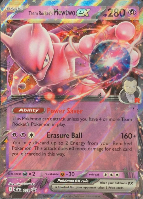 Producto - Team Rockets Mewtwo ex SVP216 Scarlet and Violet Black Star Promos