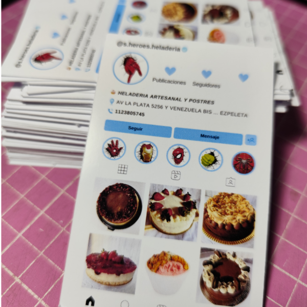 Producto - 100 Tarjetas Estilo Feed de Instagram. (9x6cm) - 1