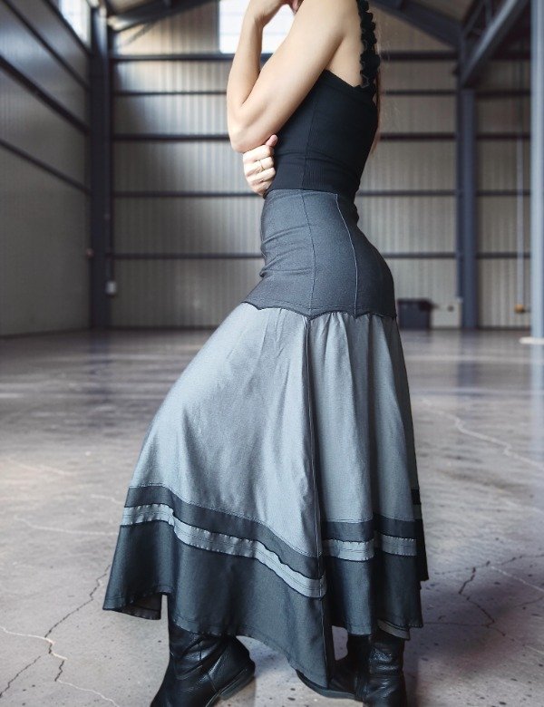 Producto - Falda Folk Negra - 2