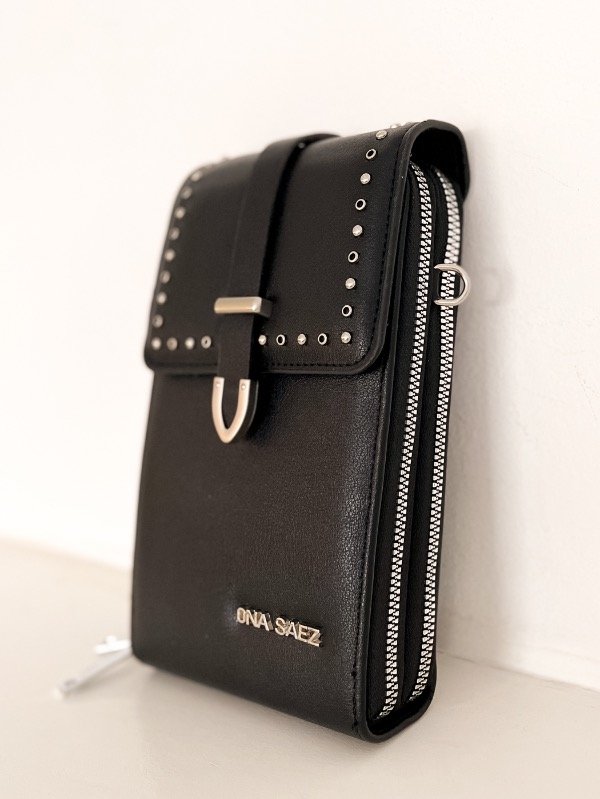 Producto - Portacelular Doble Compartimento Negro Ona Saez