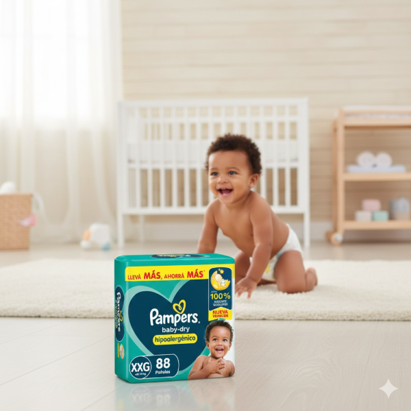 Producto - PAMPERS BABY-DRY PACK MENSUAL (G AL XXL)