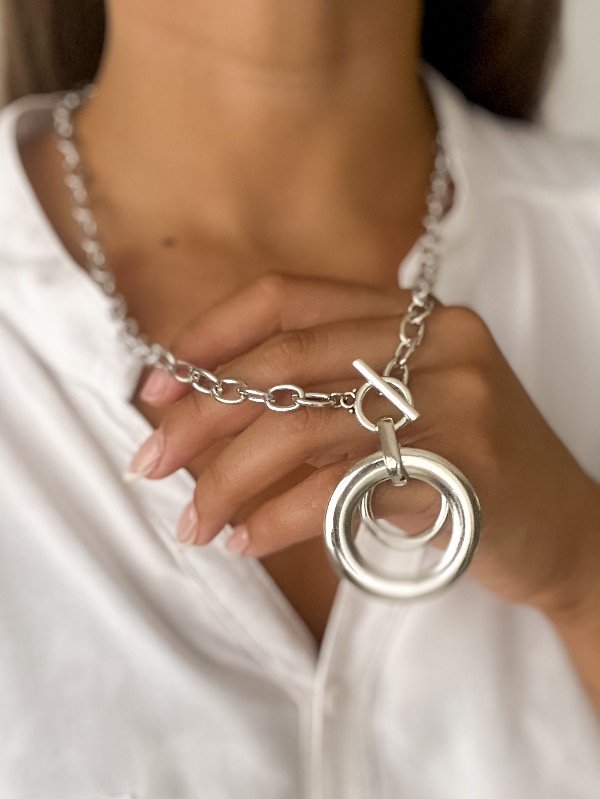 Producto - Collar Orbit Plateado
