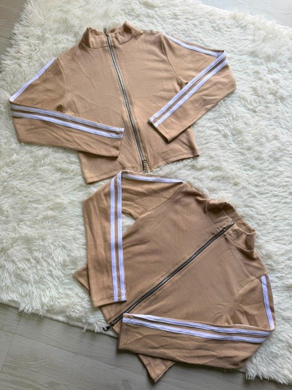 Producto - Campera Líneas Crop Morley Doble Cierre