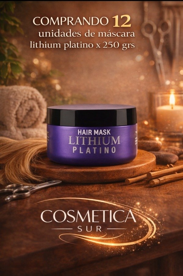 Producto - 12 x máscara lithium platino de 250 grs