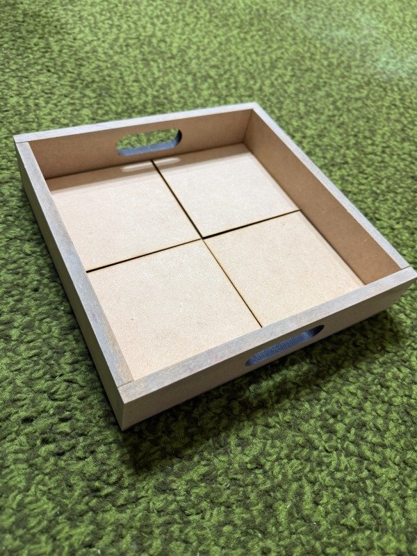 Producto - Bandeja Mayolicas (20x20) - Incluye los 4 cuadraditos