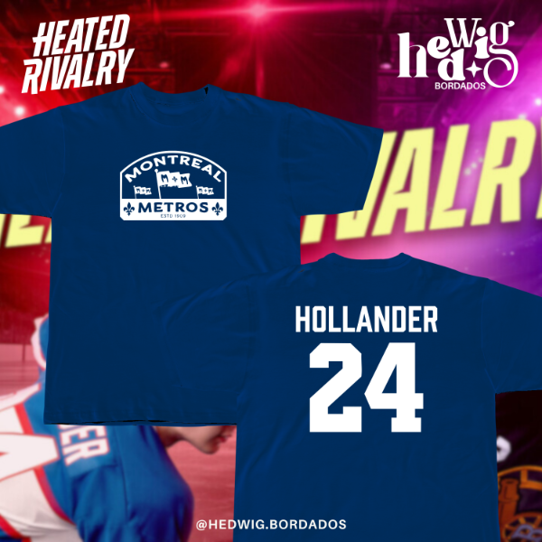 Producto - Remera Montreal Metros HEATED RIVALRY (doble estampa) - Azul - DTF