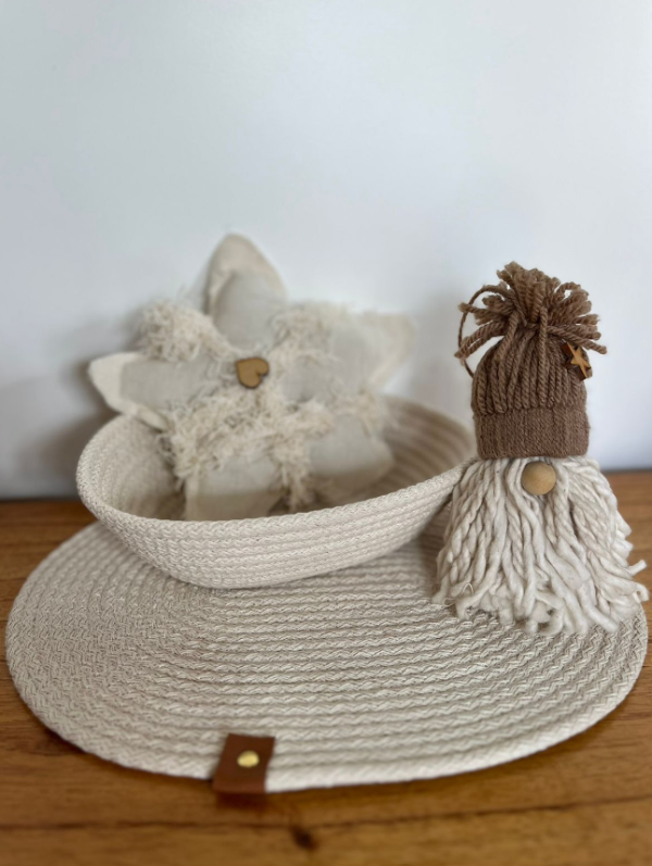Producto - Posafuente Cordon de Algodon Natural 32x24 cm.