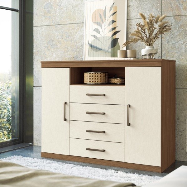 Producto - Cómoda 1290x990x468mm Santos Andirá Master Jatoba Arena