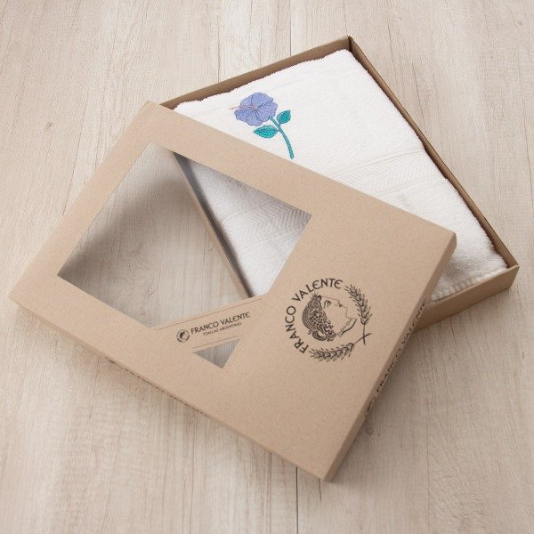 Producto - Juego toalla/toallón Bordado Dalila Azul