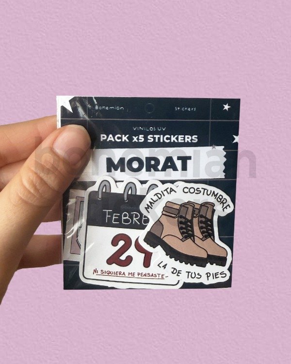 Producto - Pack MORAT x5 stickers - Morat