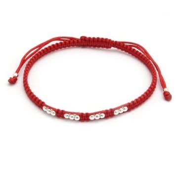 Producto - Pulsera hilo rojo de 3 en 3