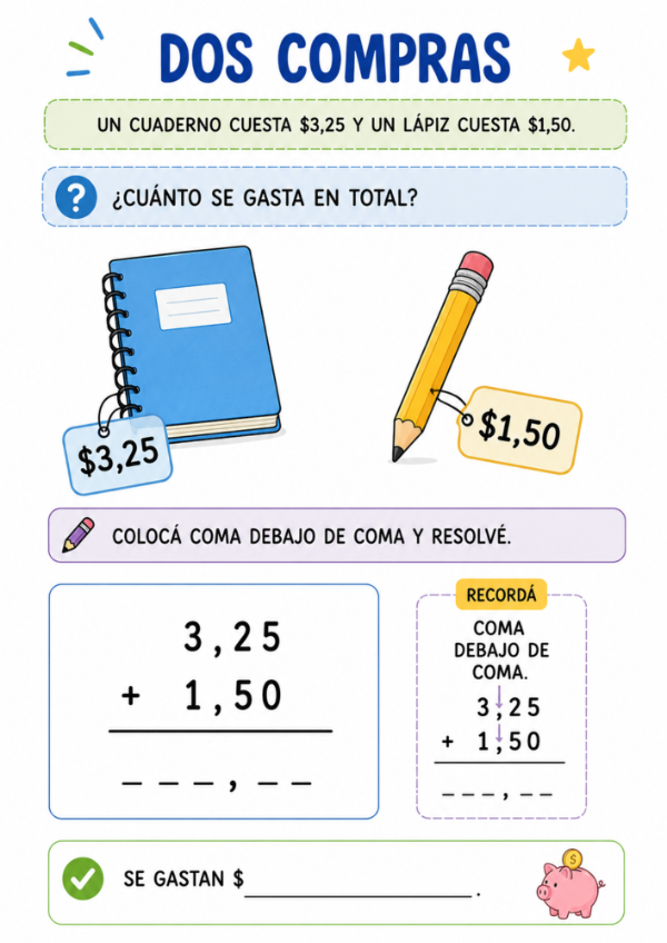 Producto - Decimales en acción: Situaciones problemáticas sencillas - 7