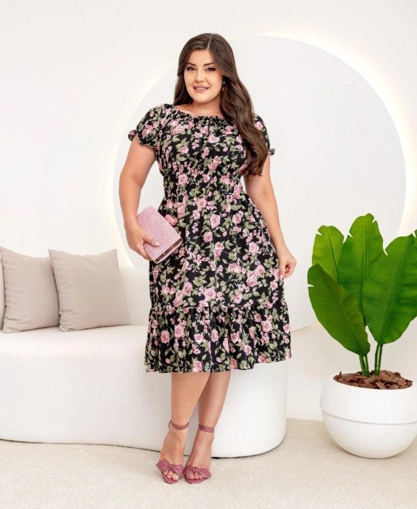 Producto - Vestido importado estampado (Art. 311) Talle unico (M a XL)