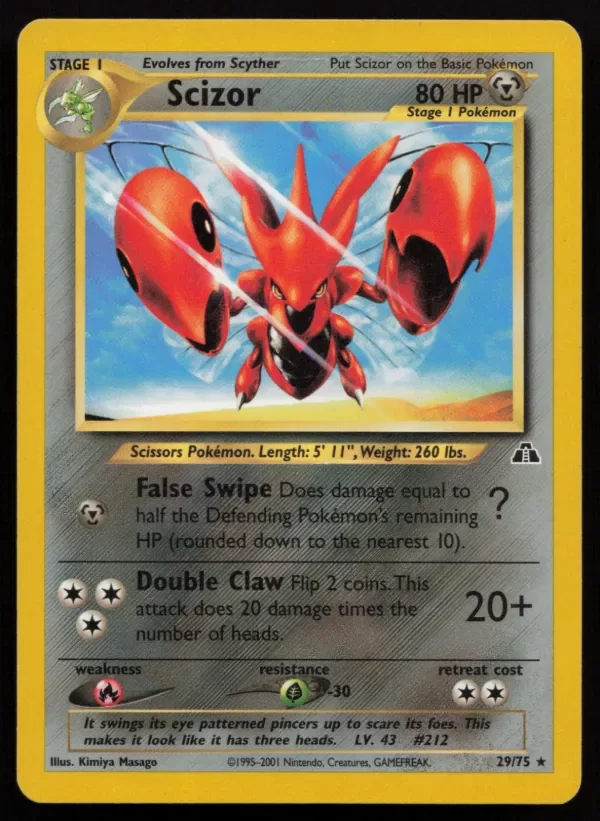 Producto - Scizor 29/75 Neo Discovery Non-Holo Pokemon Argentina