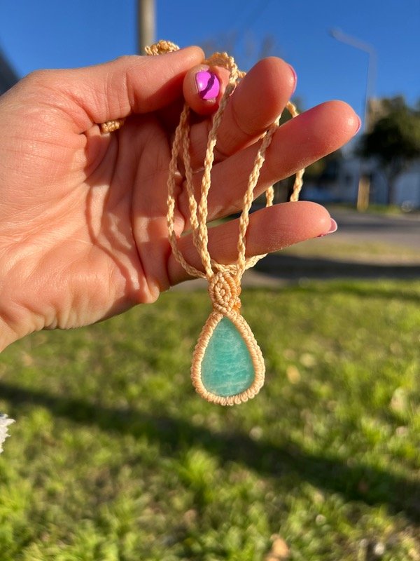 Producto - Collar Amazonita Macramé